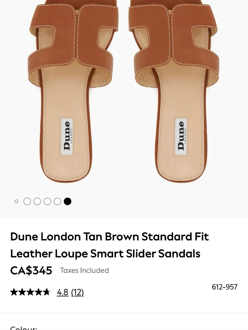 Dune London Leather Slide Sandals